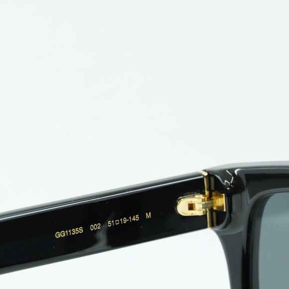 💯 NEW GUCCI GG1135S 002 BLACK GREY SUNGLASSES - Picture 6 of 11